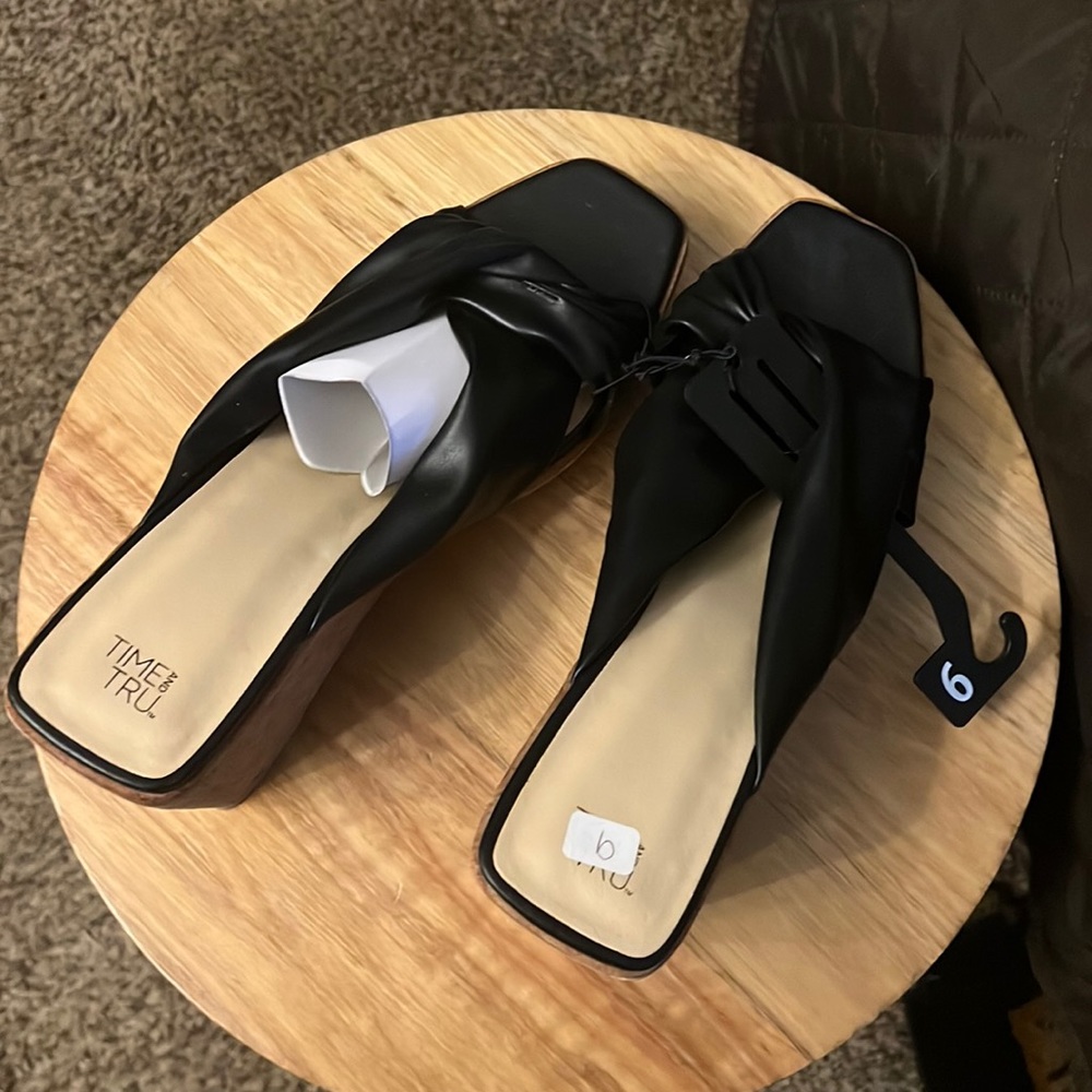 Brand New black wedge sandals